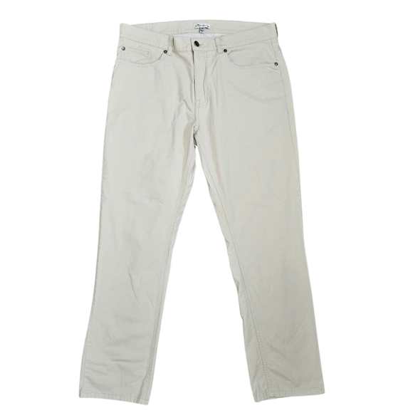 Peter Millar Soft Touch Twill 5-Pocket Pant ME0B47 Off White Chino Pants Sz 36 - Picture 1 of 10